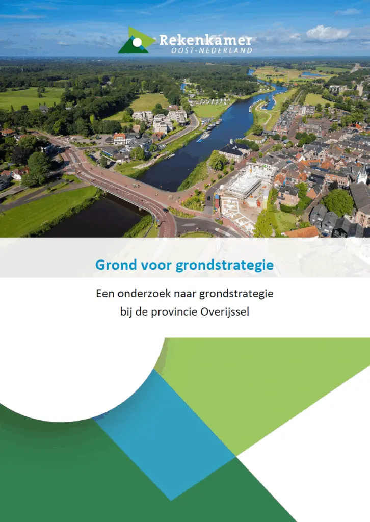 voorzijde Bestuurlijke Nota Grondstrategie provincie Overijssel 'Grond voor Grondstrategie'