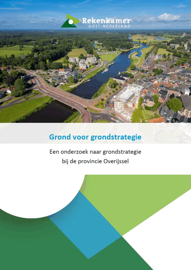 voorzijde Bestuurlijke Nota Grondstrategie provincie Overijssel 'Grond voor Grondstrategie'