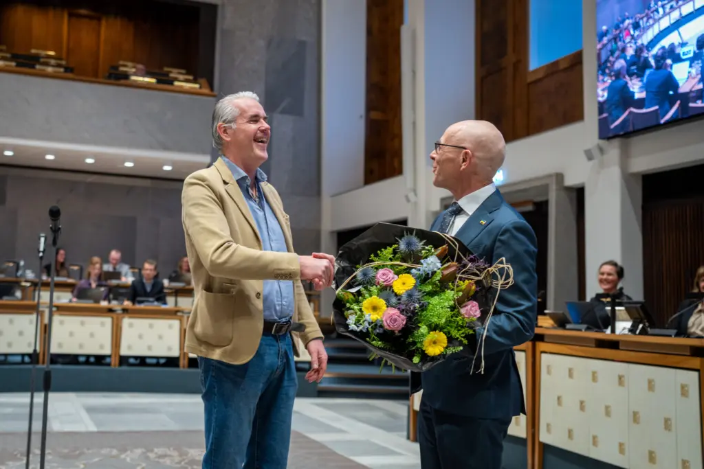 Afscheid voorzitter Rekenkamer Oost-Nederland (dhr. M. Mekel) en de Commissaris van de Koning in Gelderland (dhr. Daniël Wigboldus).